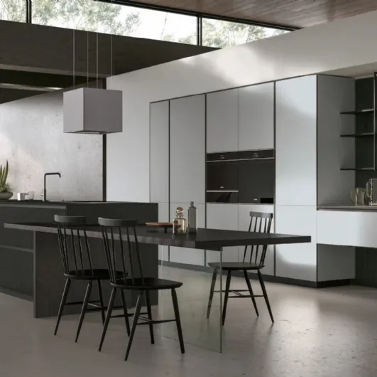 Modern kitchen with island Aliant 07 by Stosa.