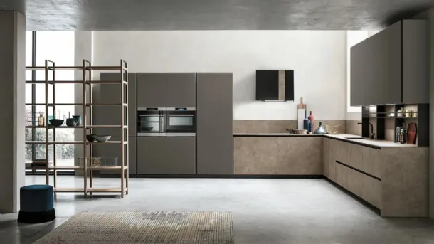 Modern corner kitchen Aliant 09 by Stosa