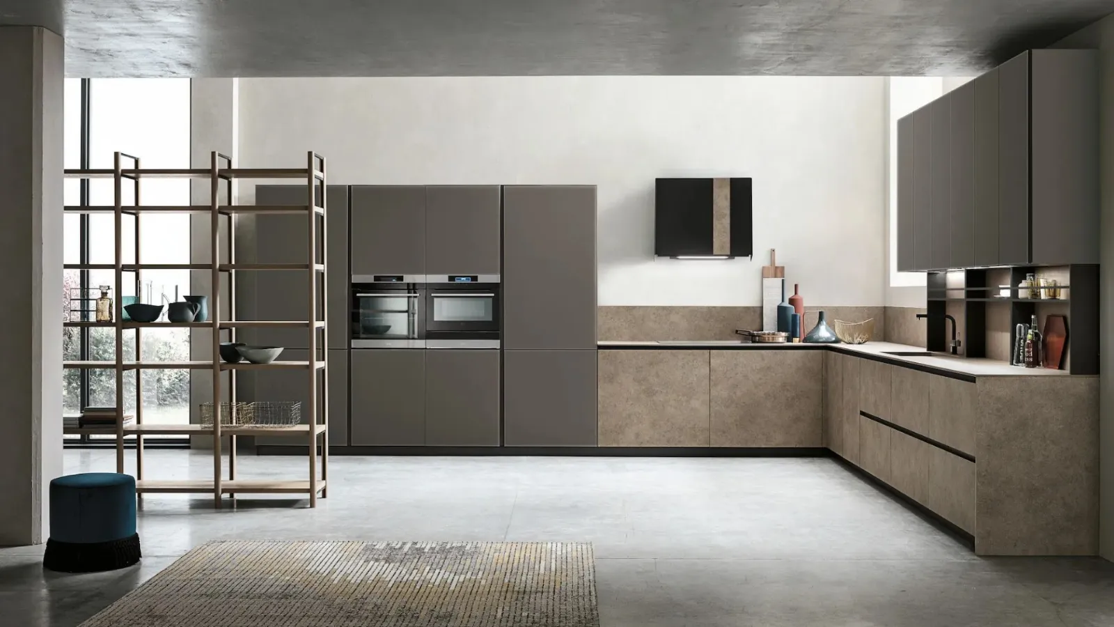 Modern corner kitchen Aliant 09 by Stosa
