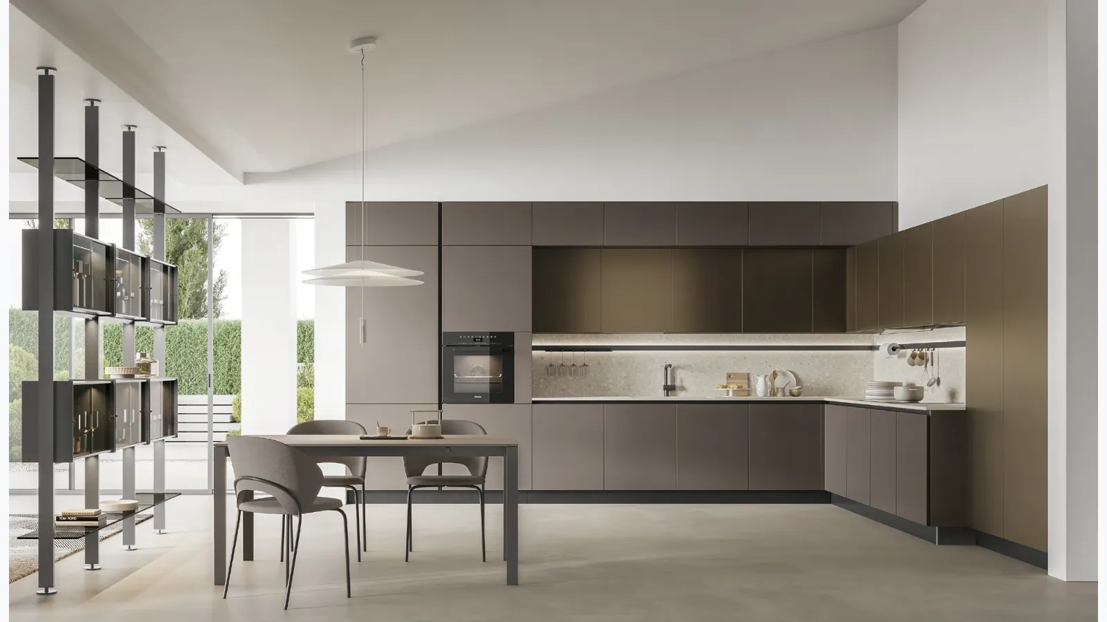 Modern corner kitchen Aliant Modern 02 by Stosa