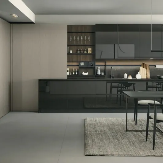 Modern linear kitchen Aria Tech 01 by Forma Cucine