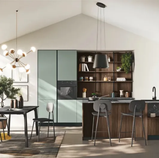Modern kitchen with peninsula Art-Kaya 04 by Stosa