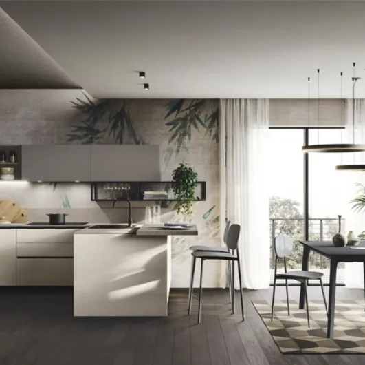Modern Kitchen with Art-Kaya 05 peninsula by Stosa