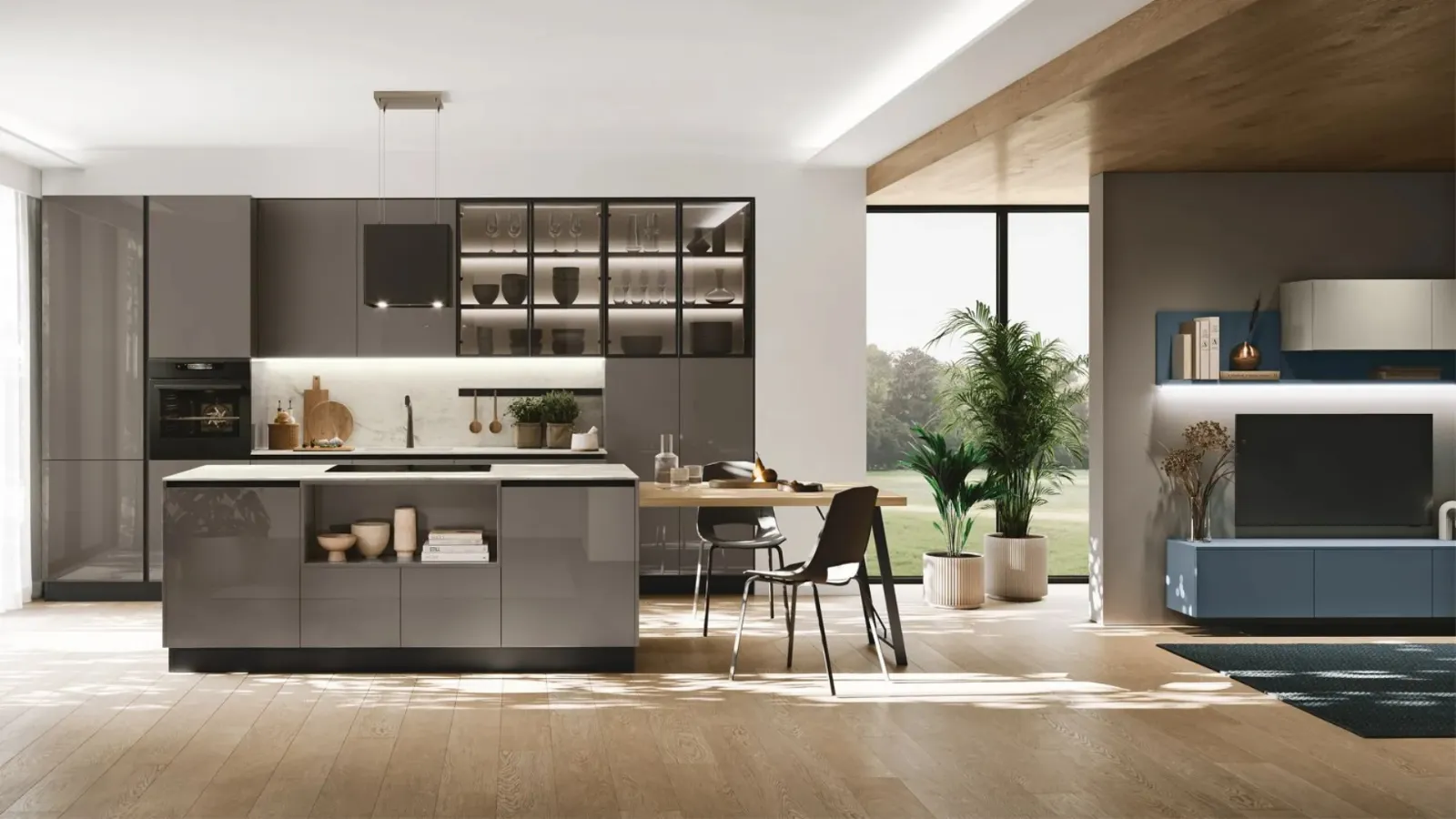 Modern Art-Lumia Kitchen with Stosa Island