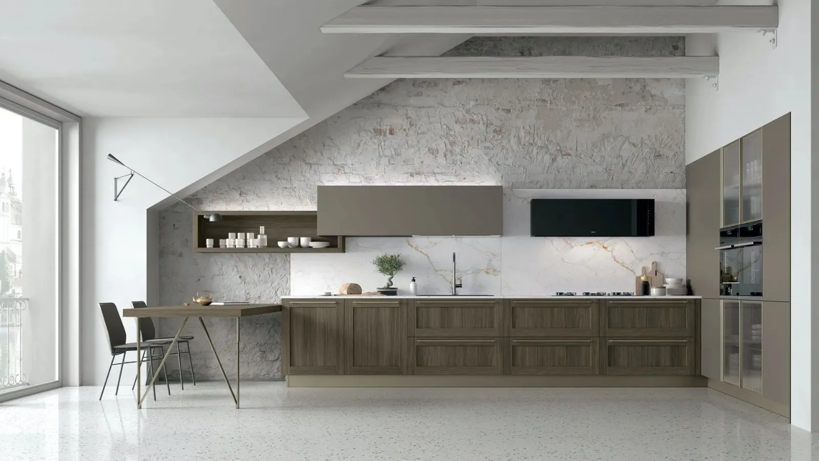 Modern angular kitchen City 02 by Stosa