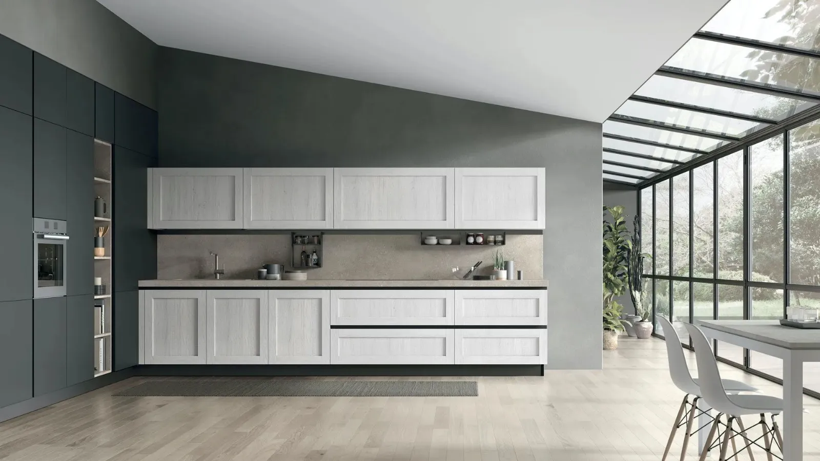 Modern angular City 06 kitchen by Stosa.