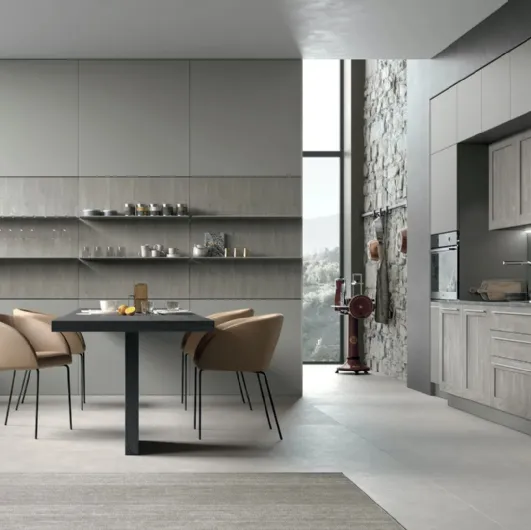Modern linear kitchen City 07 by Stosa