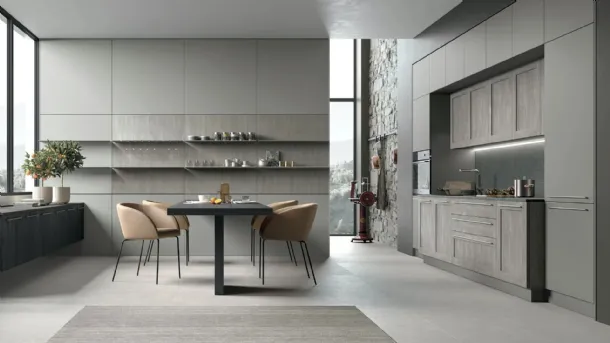 Modern linear kitchen City 07 by Stosa
