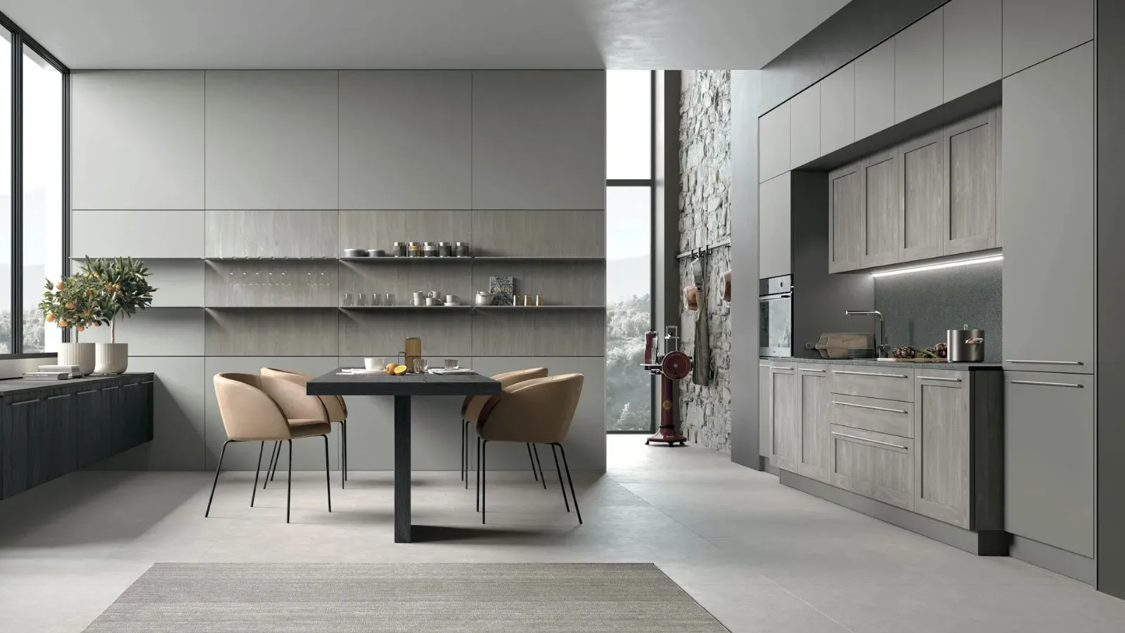 Modern linear kitchen City 07 by Stosa