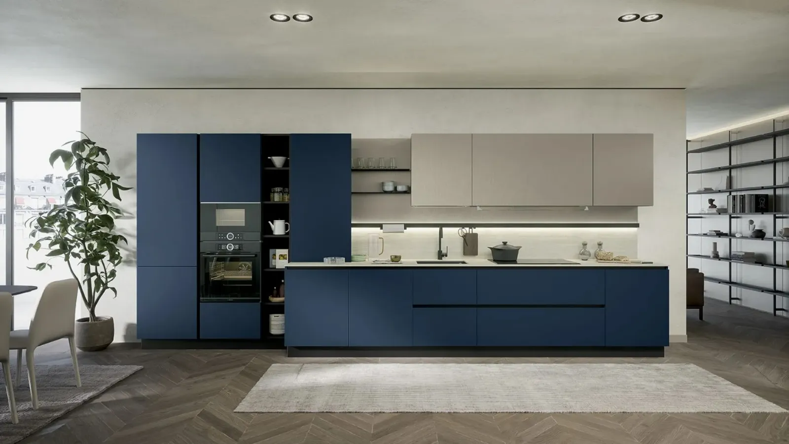 Modern linear kitchen Colibrì 01 by Forma Cucine