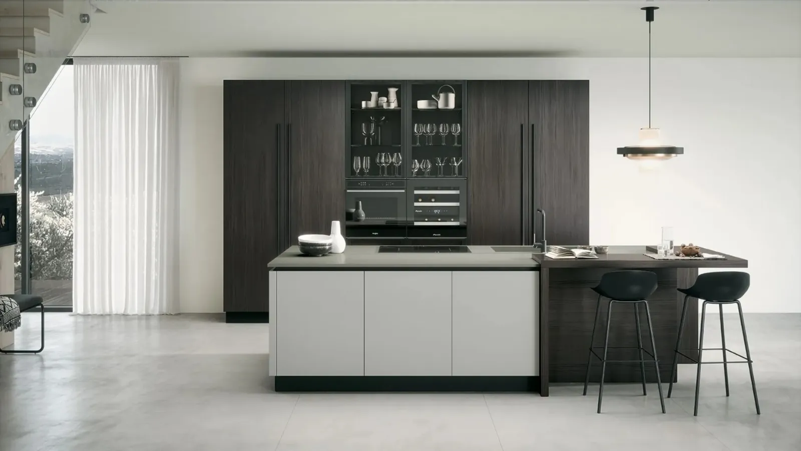 Modern kitchen with Colibrì 03 island by Forma Cucine
