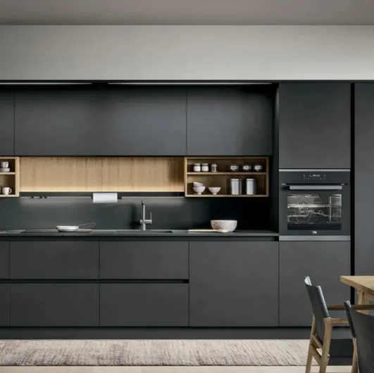 Modern linear kitchen Colibrì 04 by Forma Cucine.