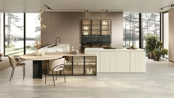 Modern Kitchen with Color Trend 02 Island by Stosa