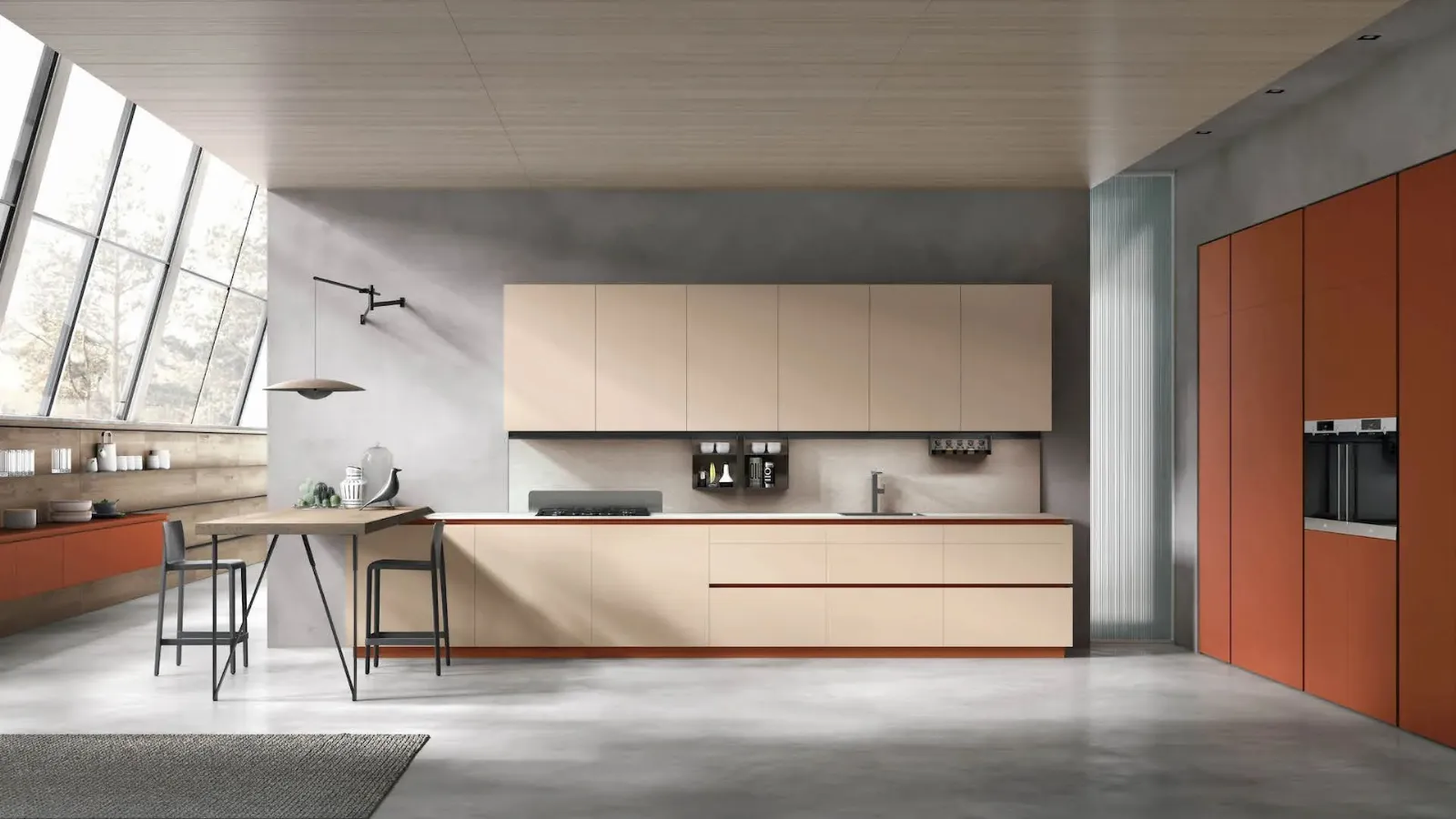 Modern corner kitchen Color Trend 04 by Stosa.