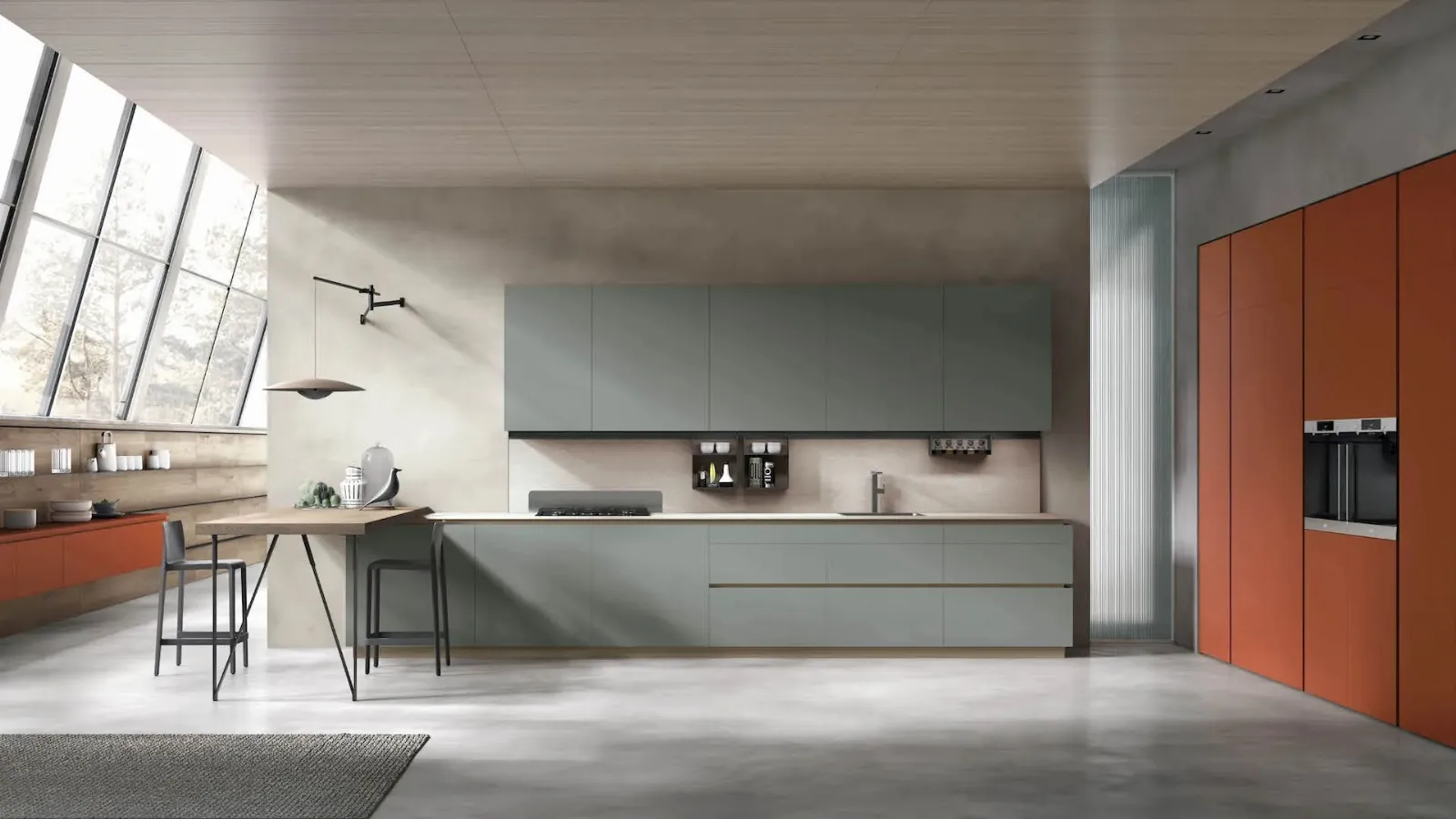 Modern angular kitchen Color Trend 04 by Stosa.