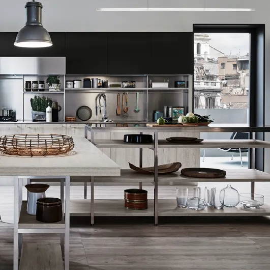 Modern corner kitchen, Ethica model by Veneta Cucine