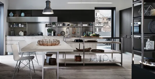 Modern corner kitchen, Ethica model by Veneta Cucine