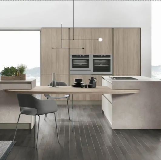 Modern kitchen with double Infinity 09 island by Stosa