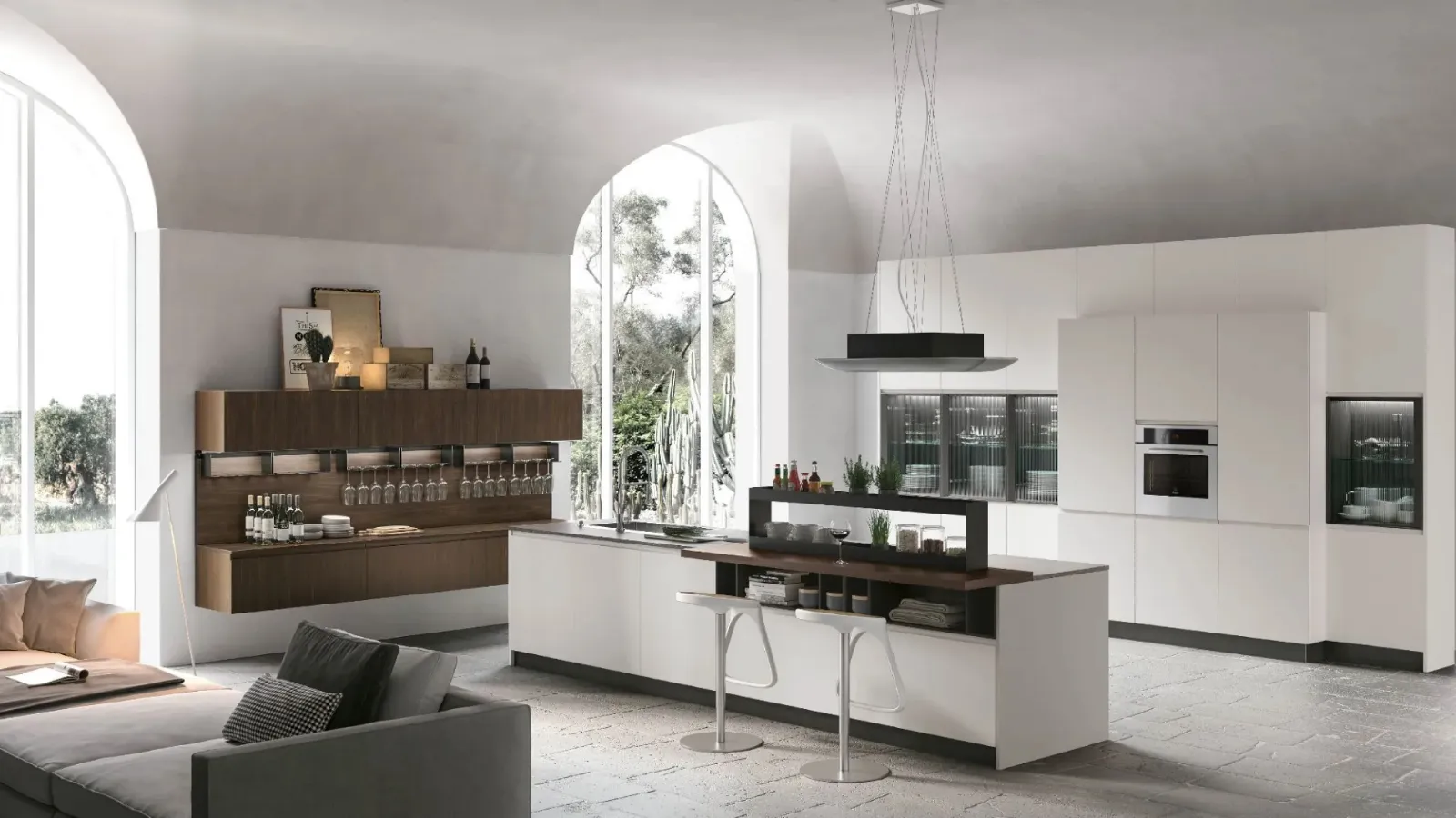 Modern kitchen with Karma 02 island by Stosa.