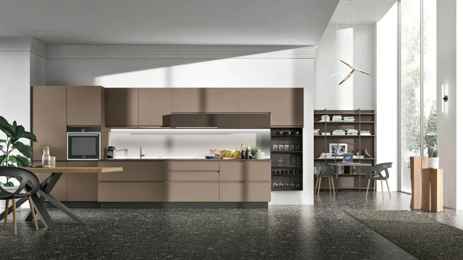Modern linear kitchen Karma 06 by Stosa