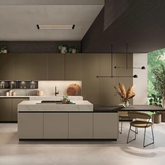 Modern Kitchen with Metropolis 01 Island by Stosa