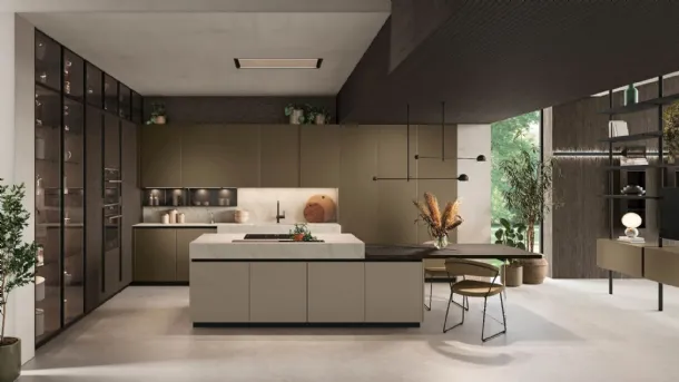 Modern Kitchen with Metropolis 01 Island by Stosa