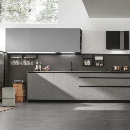 Modern corner kitchen Metropolis 02 by Stosa