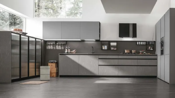 Modern corner kitchen Metropolis 02 by Stosa