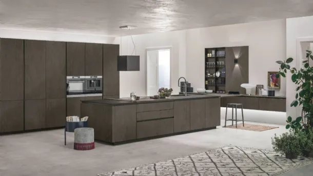 Modern kitchen with Stosa Natural 10 island.