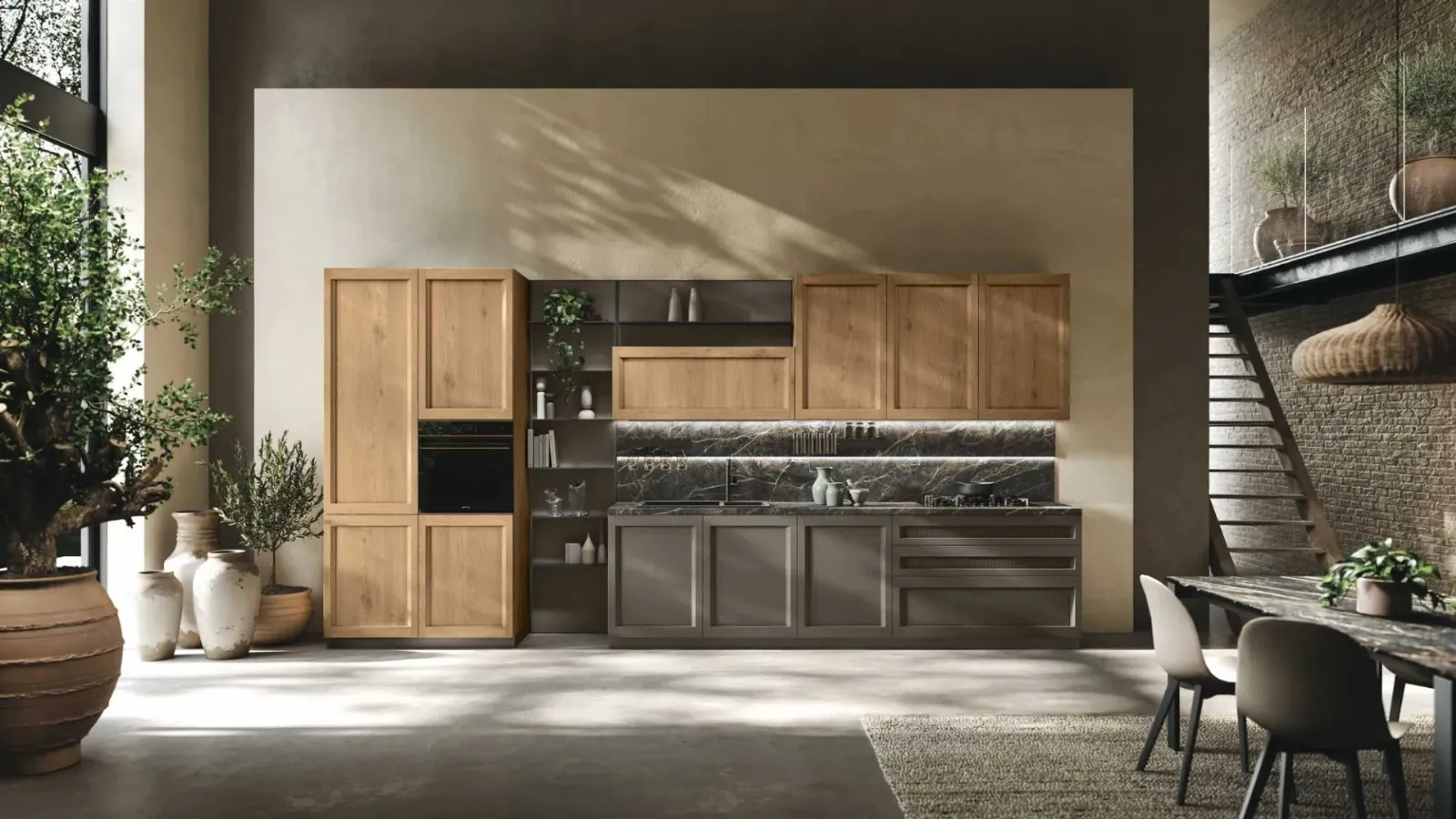 Linear modern kitchen Palio 05 by Stosa