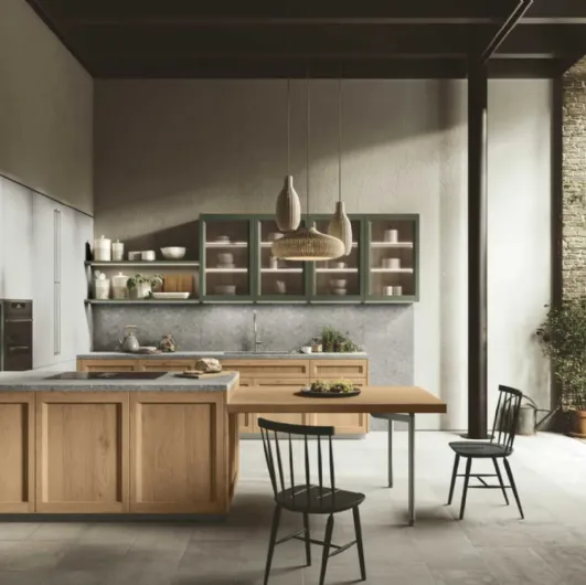 Modern kitchen with Palio 07 peninsula by Stosa