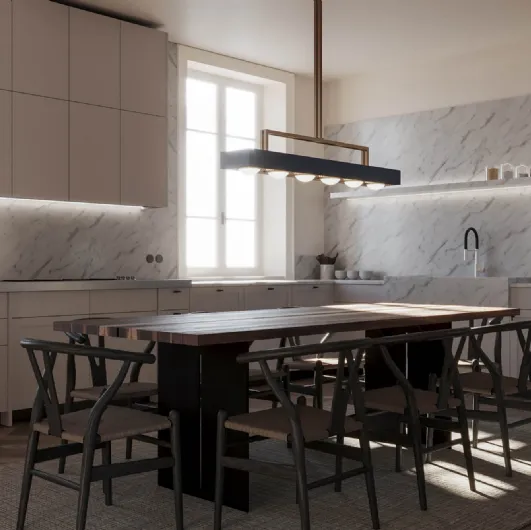 Modern angled kitchen by Scic