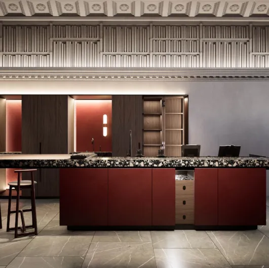 Modern kitchen with Rossena island by Scic