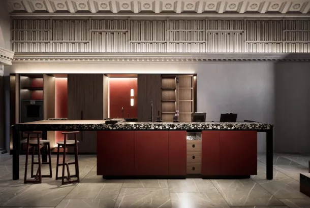 Modern kitchen with Rossena island by Scic