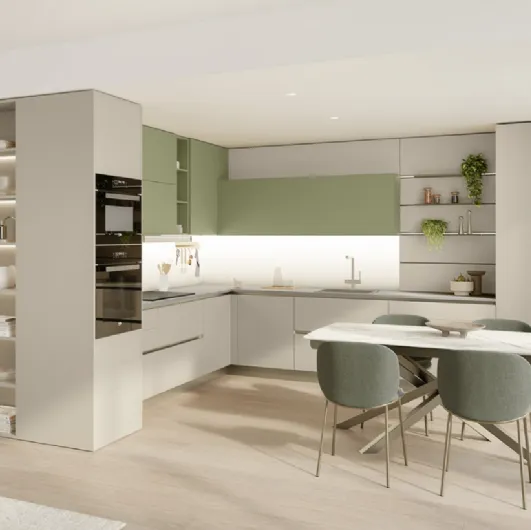 Modern corner kitchen Start-Time 10 by Veneta Cucine