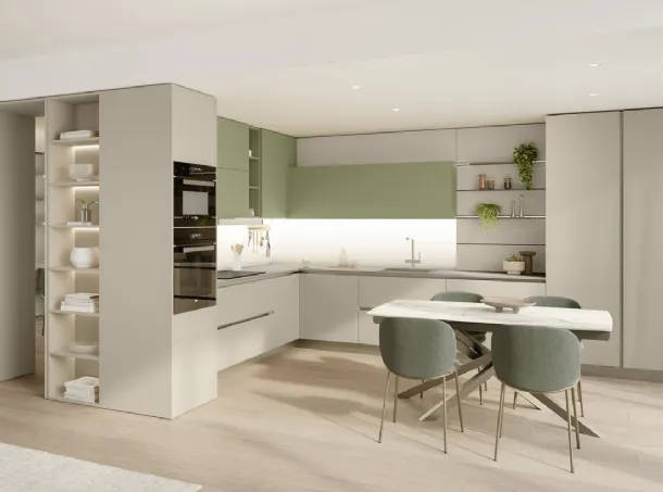 Modern corner kitchen Start-Time 10 by Veneta Cucine