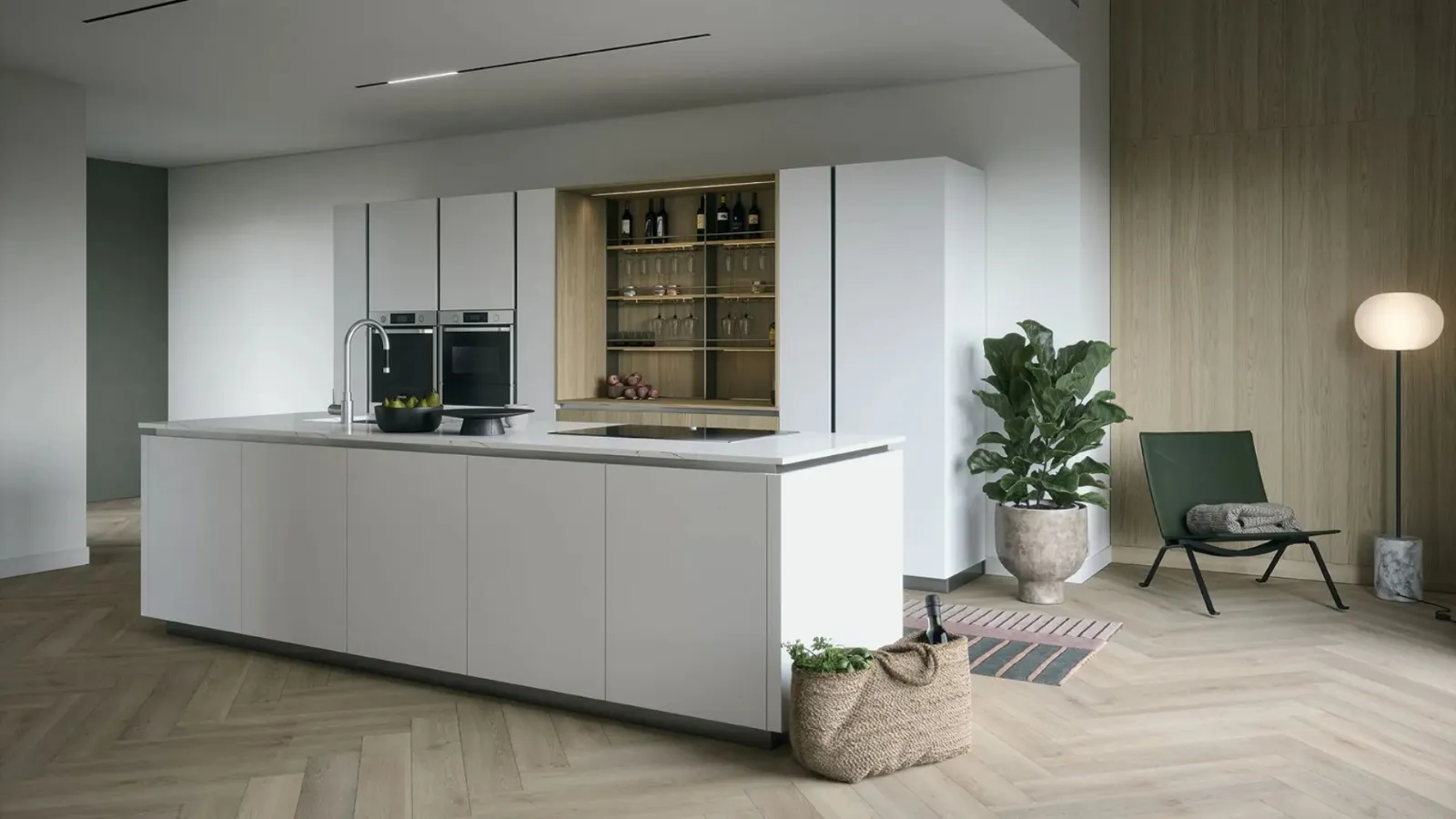 Modern kitchen with Trend 04 island by Forma Cucine