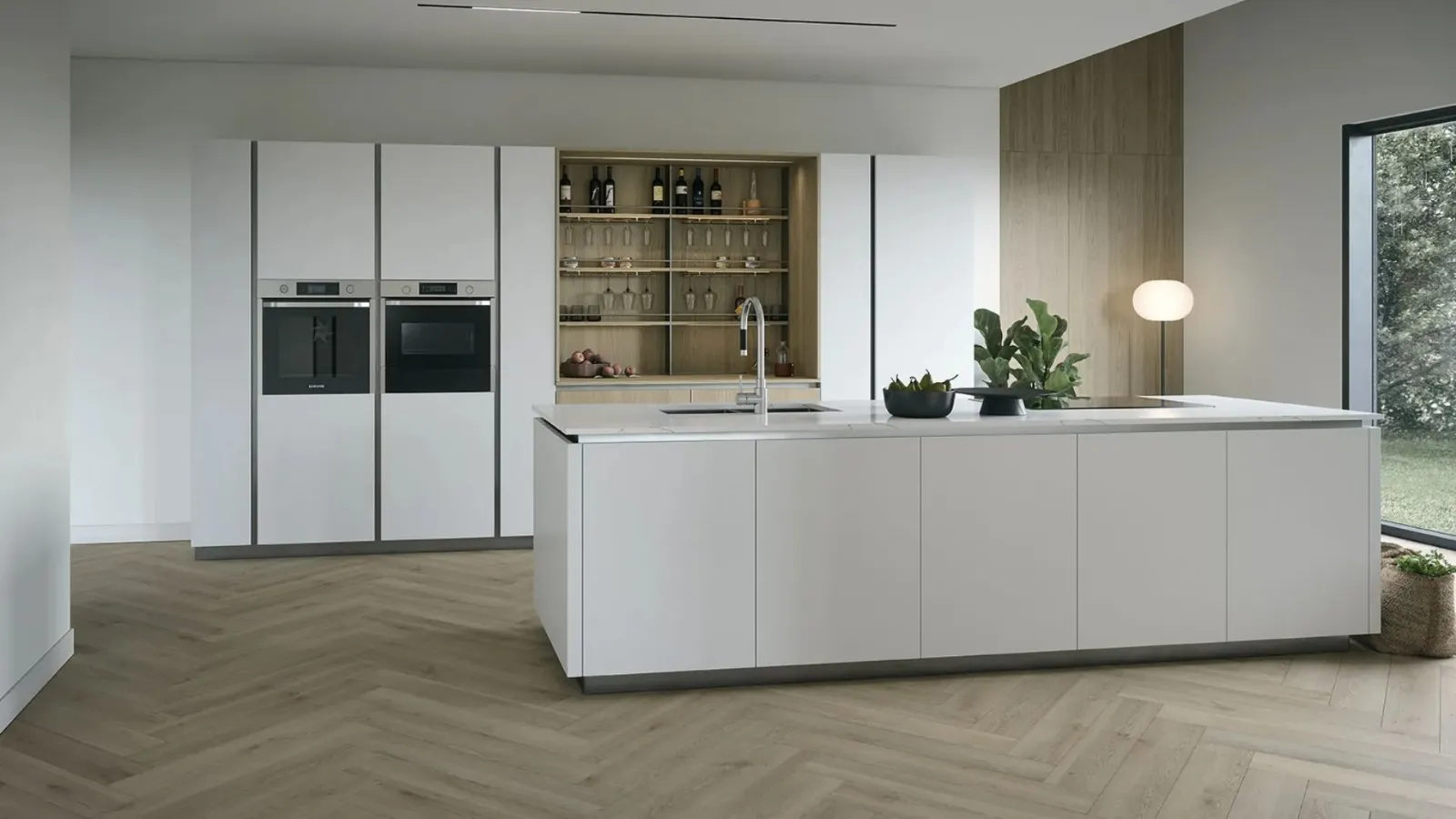Modern Kitchen with Trend 04 Island by Forma Cucine