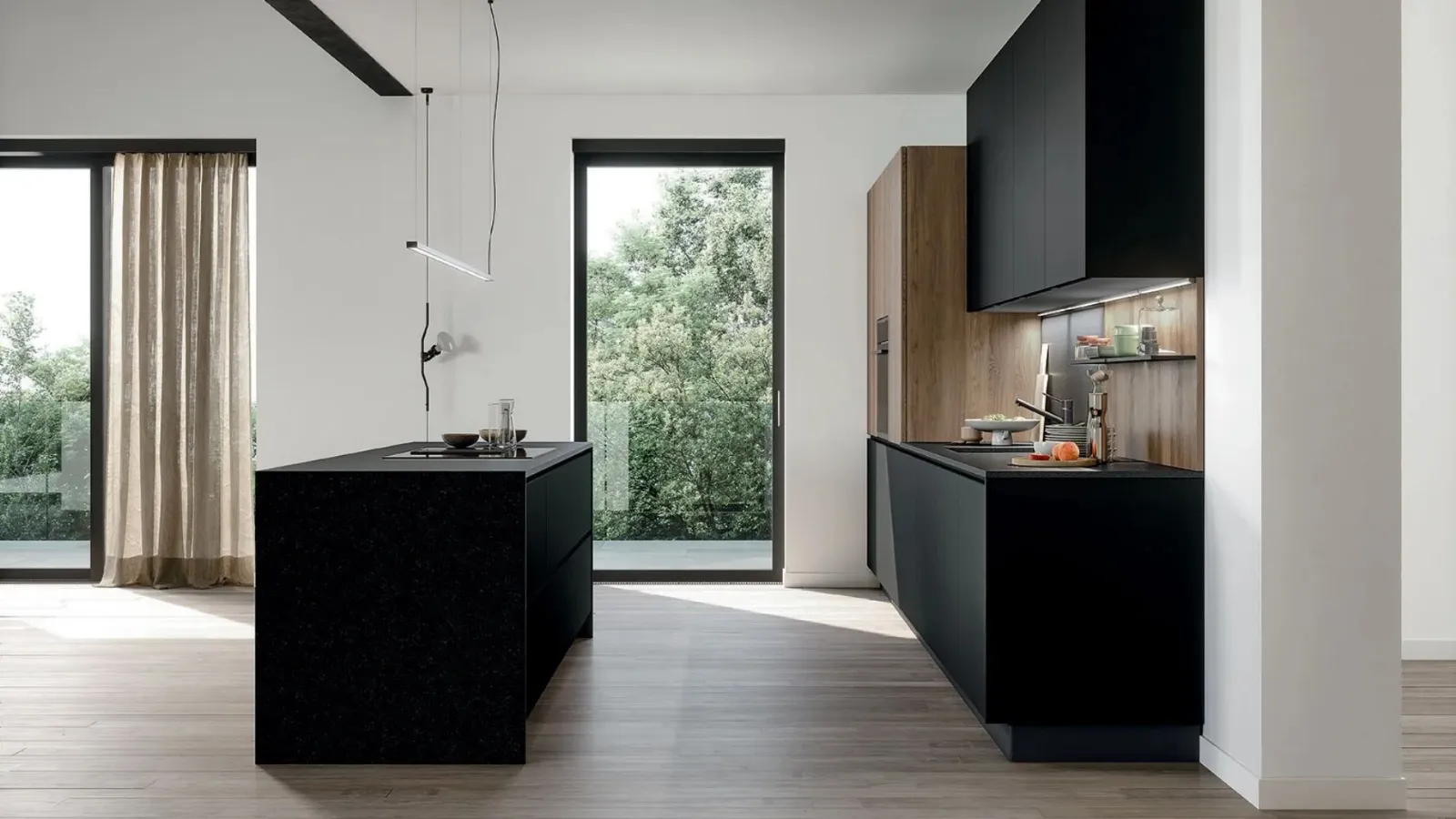 Modern Kitchen with Island Trend Line by Forma Cucine