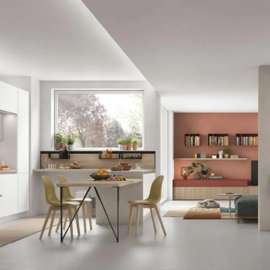 Modern Kitchen with Young 05 peninsula by Stosa