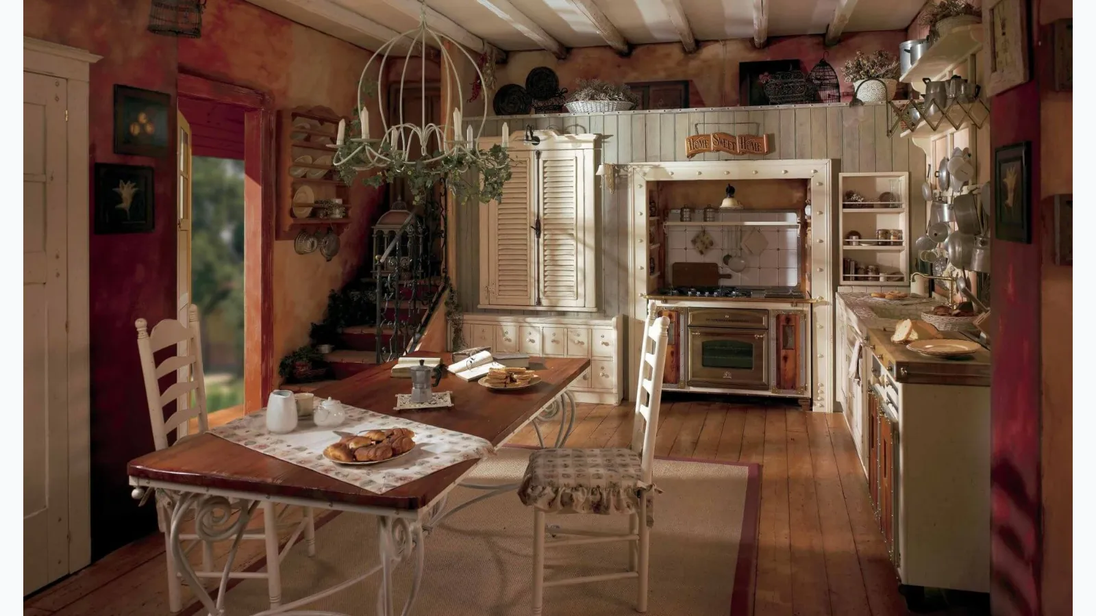 Corner Shabby Chic kitchen by Marchi Incontrada