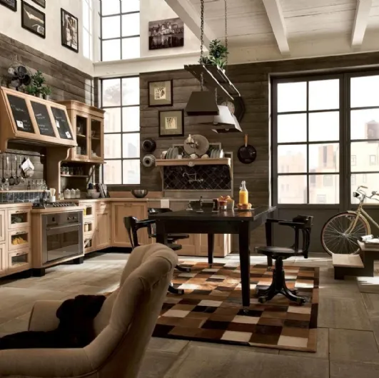Corner Shabby Chic kitchen Panamera by Marchi