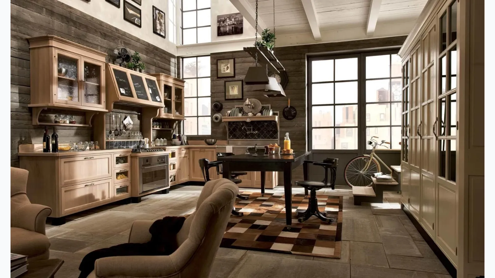 Corner Shabby Chic kitchen Panamera by Marchi