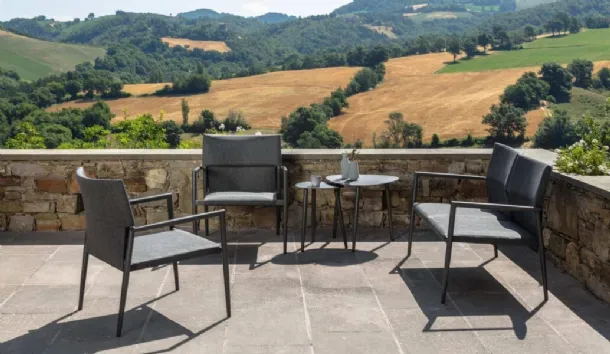 Outdoor furniture Adam in fabric and aluminum by Talenti.