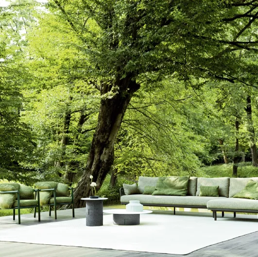 Outdoor lounge Alluminum and Fabric sofa 