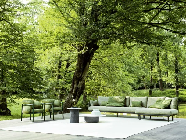 Outdoor lounge Alluminum and Fabric sofa 