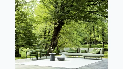 Outdoor lounge Alluminum and Fabric sofa 