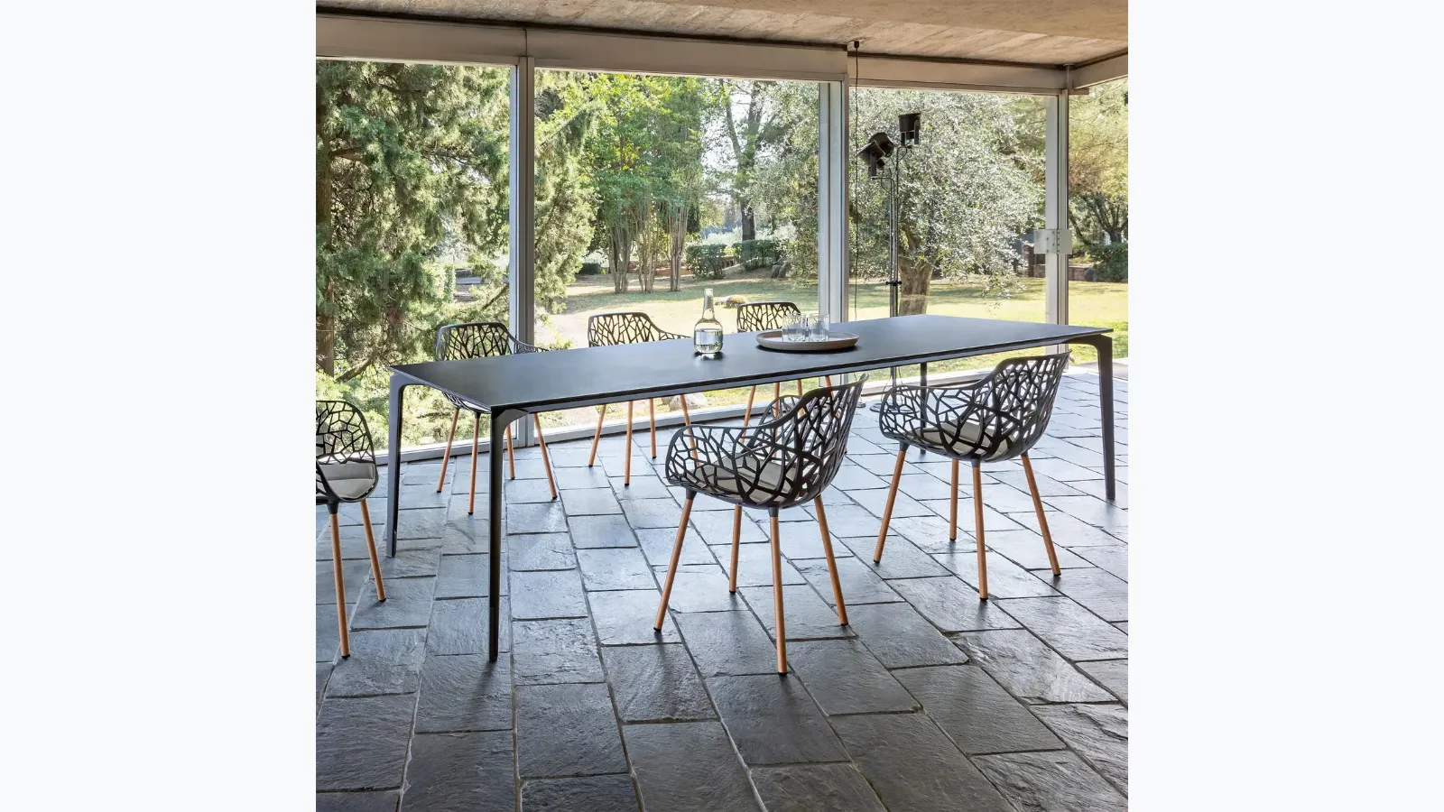 Aluminum table AllSize by Fast.