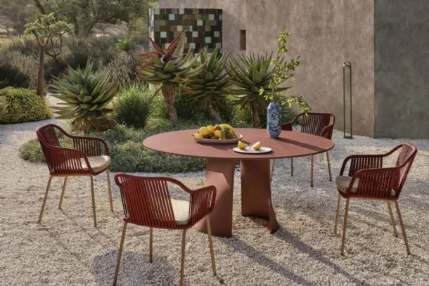 Anemos cement table by Pedrali