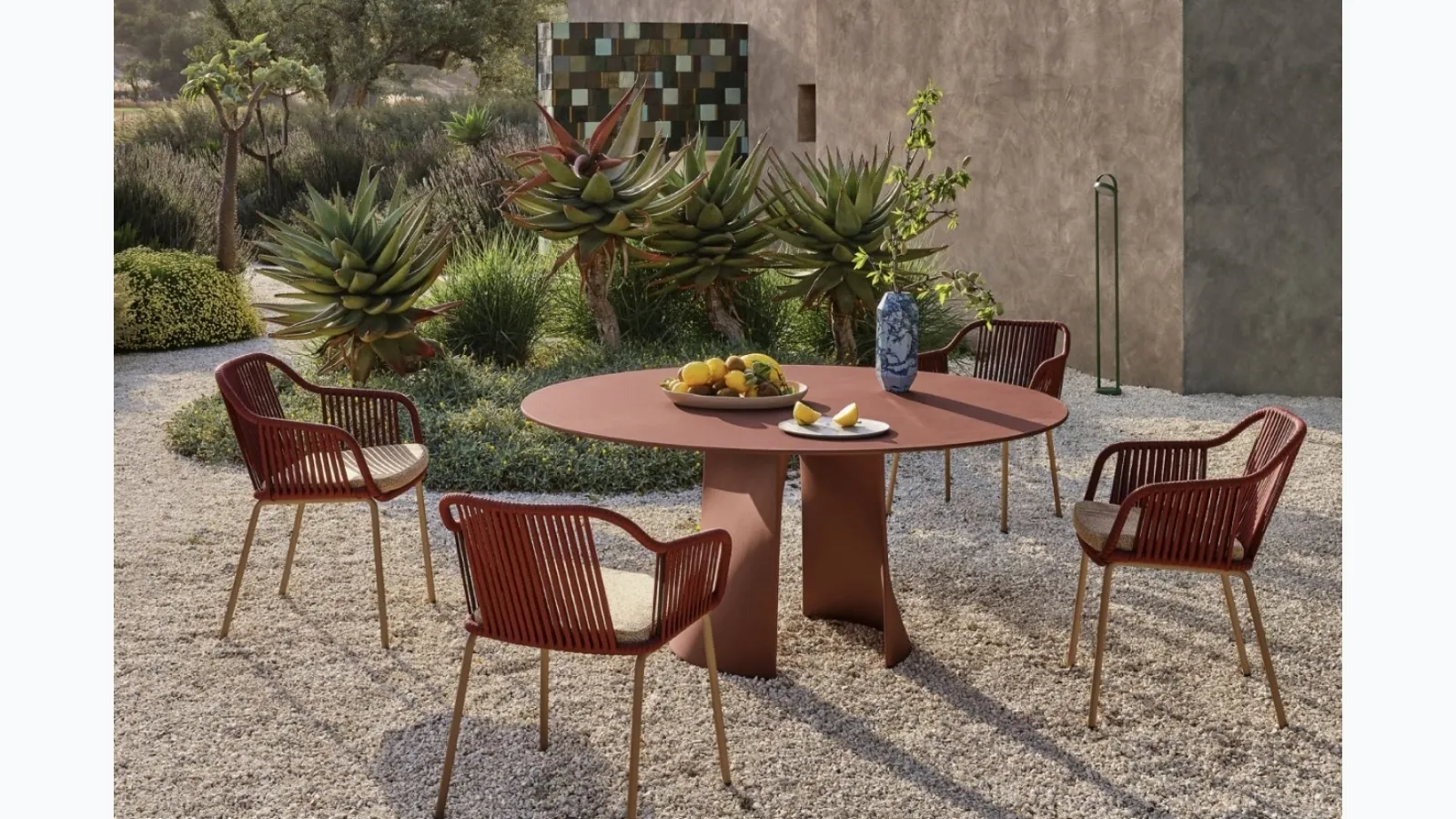 Anemos cement table by Pedrali